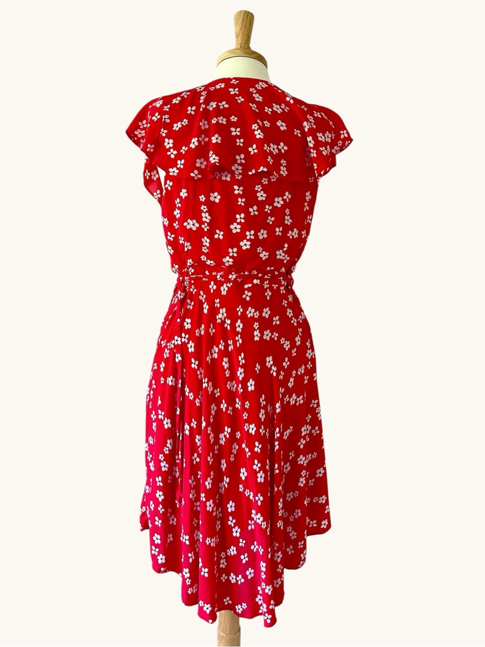 Draper James RSVP Red Floral Wrap Dress – Size Large - Picture 3 of 4